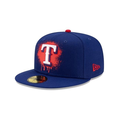 Texas Rangers Gorra | New Era MLB Drip Front 59fifty Fitted Cap Mexico - Azules